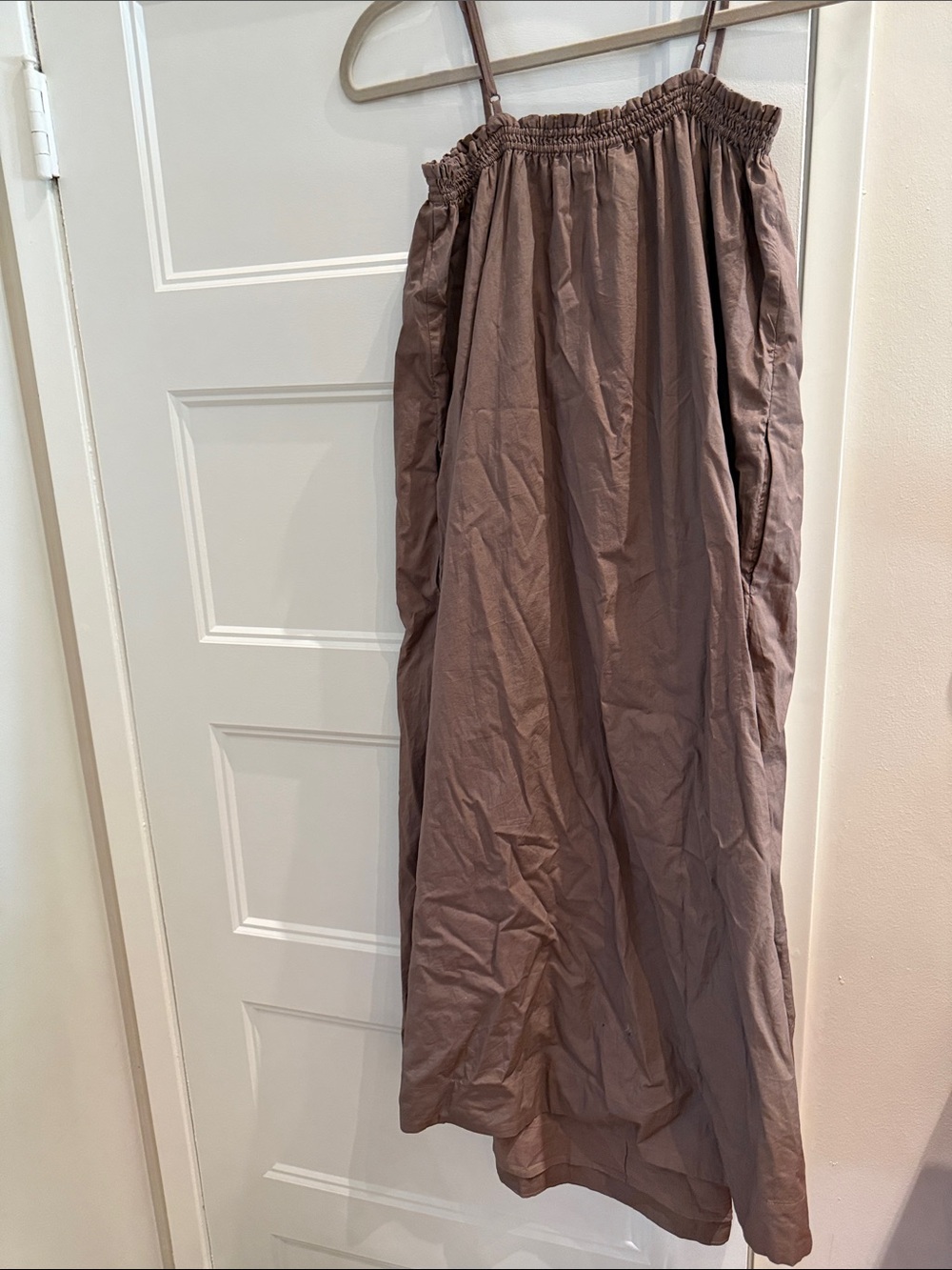 Aritzia Little Moon Smocked Maxi Dress in Dusty Mauve